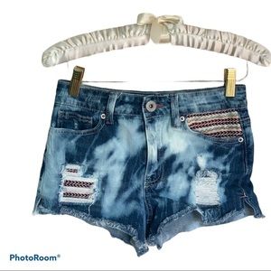 Bleach dyed rue 21 shorts